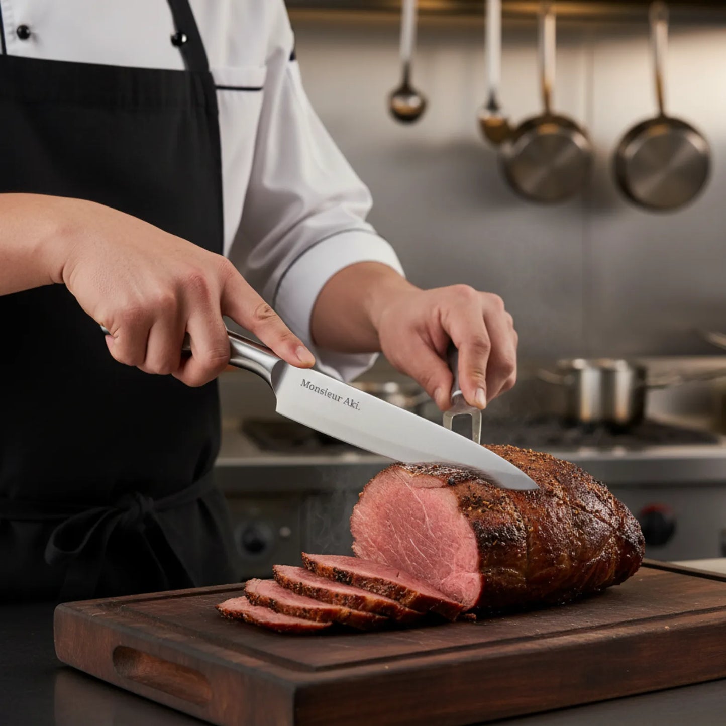 Set de 5 couteaux japonais Monsieur Aki – Full Acier – Acier
