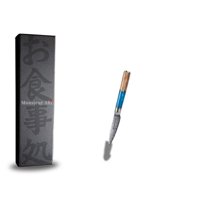 Set de 7 couteaux japonais Monsieur Aki – Kyoto - Acier Damas