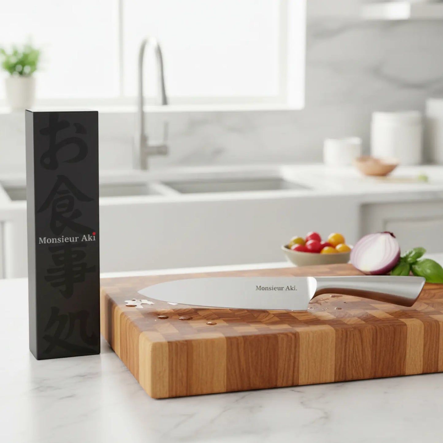 Set de 5 couteaux japonais Monsieur Aki – Full Acier – Acier